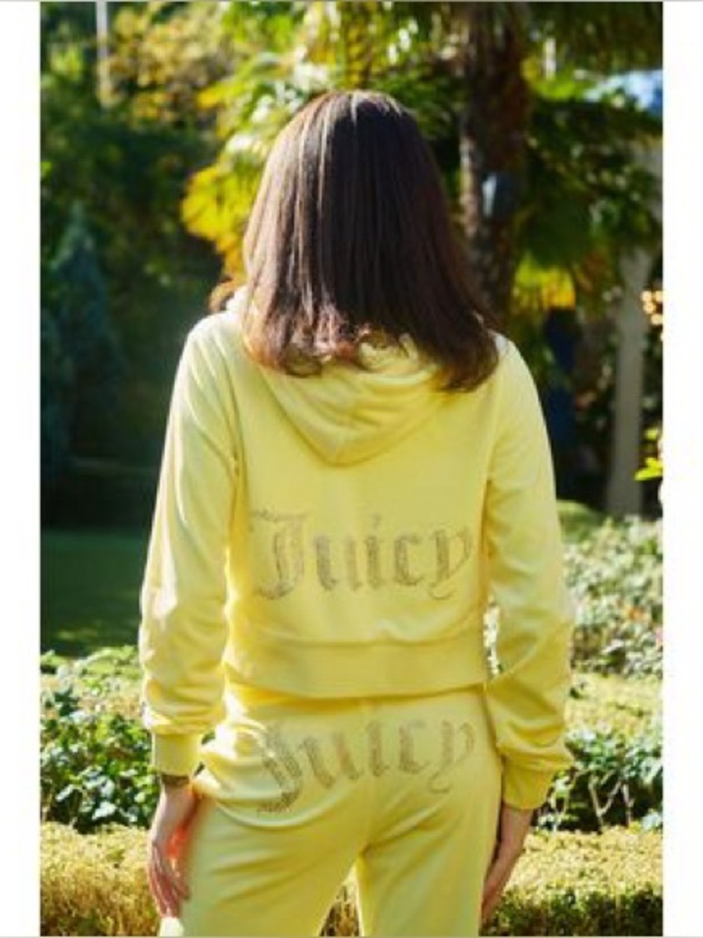 JUICY COUTURE | ✨NEW✨ OG Big Bling Velour Hoodie in Yellow Iris
